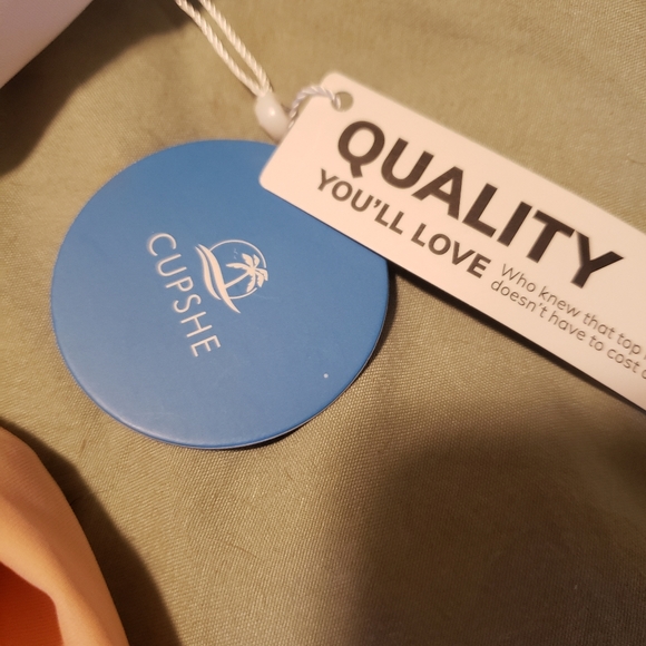 NWT Cupshe one-piece sz L, colorblock tie-waist - Picture 4 of 6